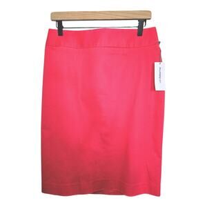 NEW Liz Claiborne Women's Coral Pink Pencil Skirt Stretch Size 6